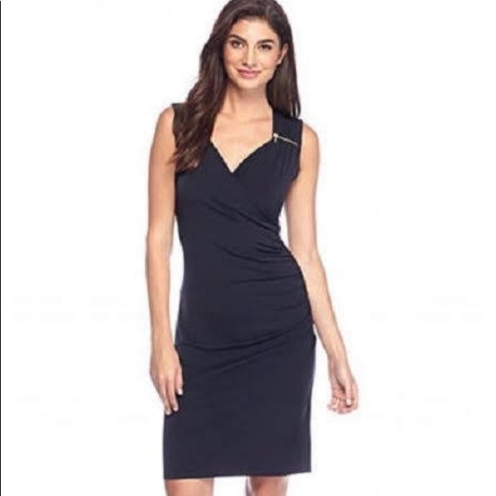 MIchael Kors navy blue sheath dress